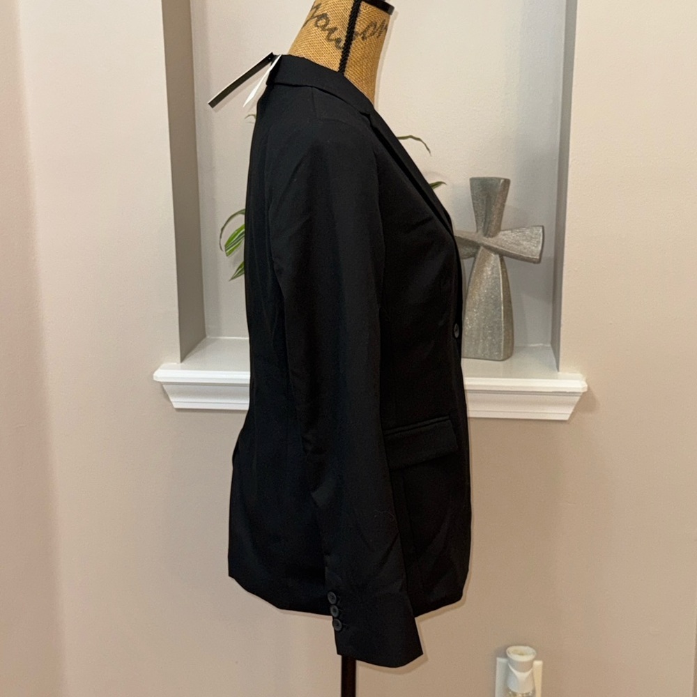 Banana Republic jacket womens 8 black business casual classic two button blazer - Picture 6 of 11